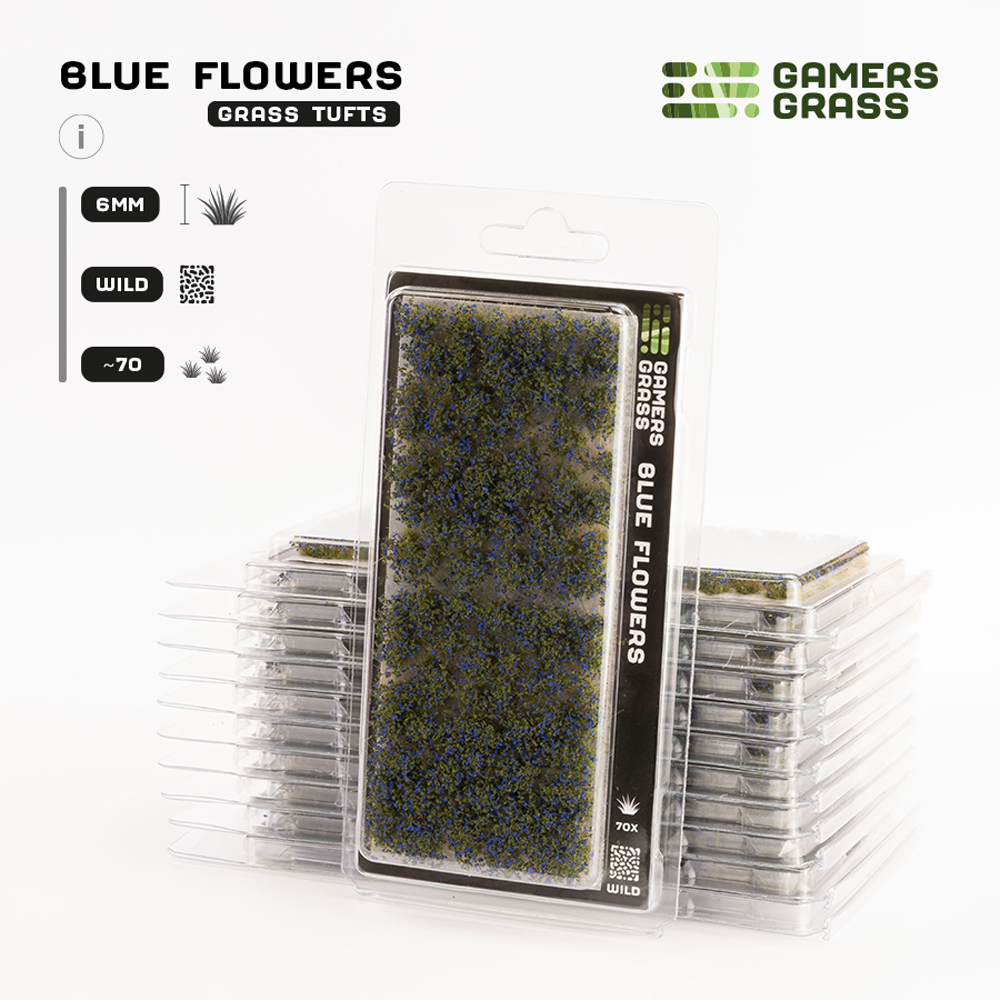 Gamers Grass Tufts: Blue Flowers - Wild 6mm