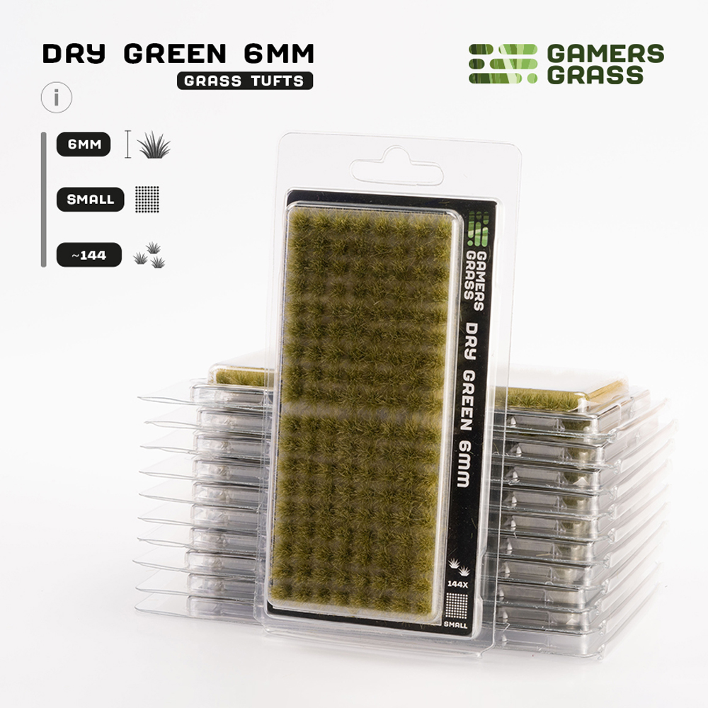 Gamers Grass Tufts: Dry Green - 6mm