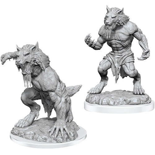 Critical Role Unpainted Minis: W3 Fey Werewolves