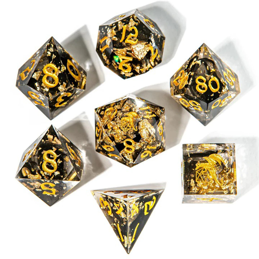 Sharp-Edge Polyhedral Dice Set: Captured Magic - Tainted Treasures (7) (Last Chance)
