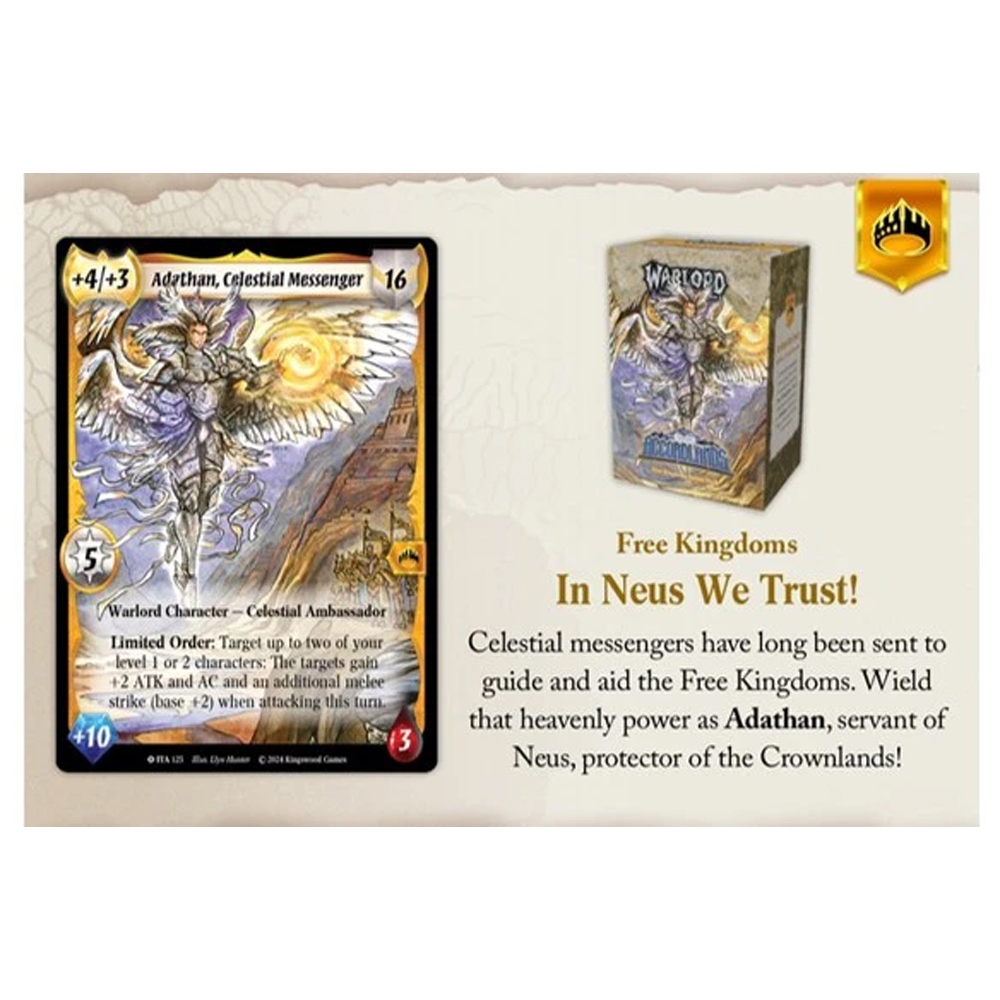 Warlord: Saga of the Storm CCG: Into the Accordlands - Starter Deck - Free Kingdoms (Preorder)