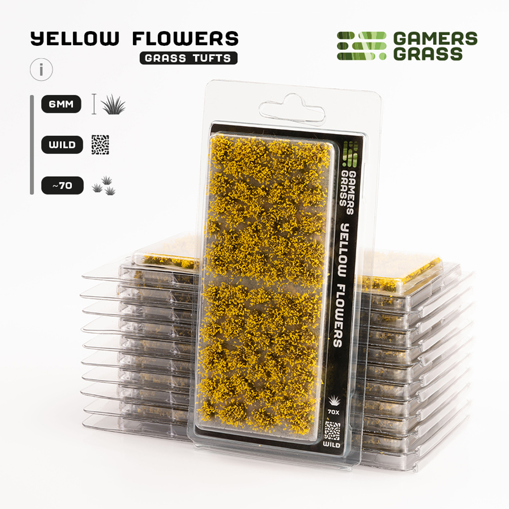 Gamers Grass Tufts: Yellow Flowers - Wild 6mm