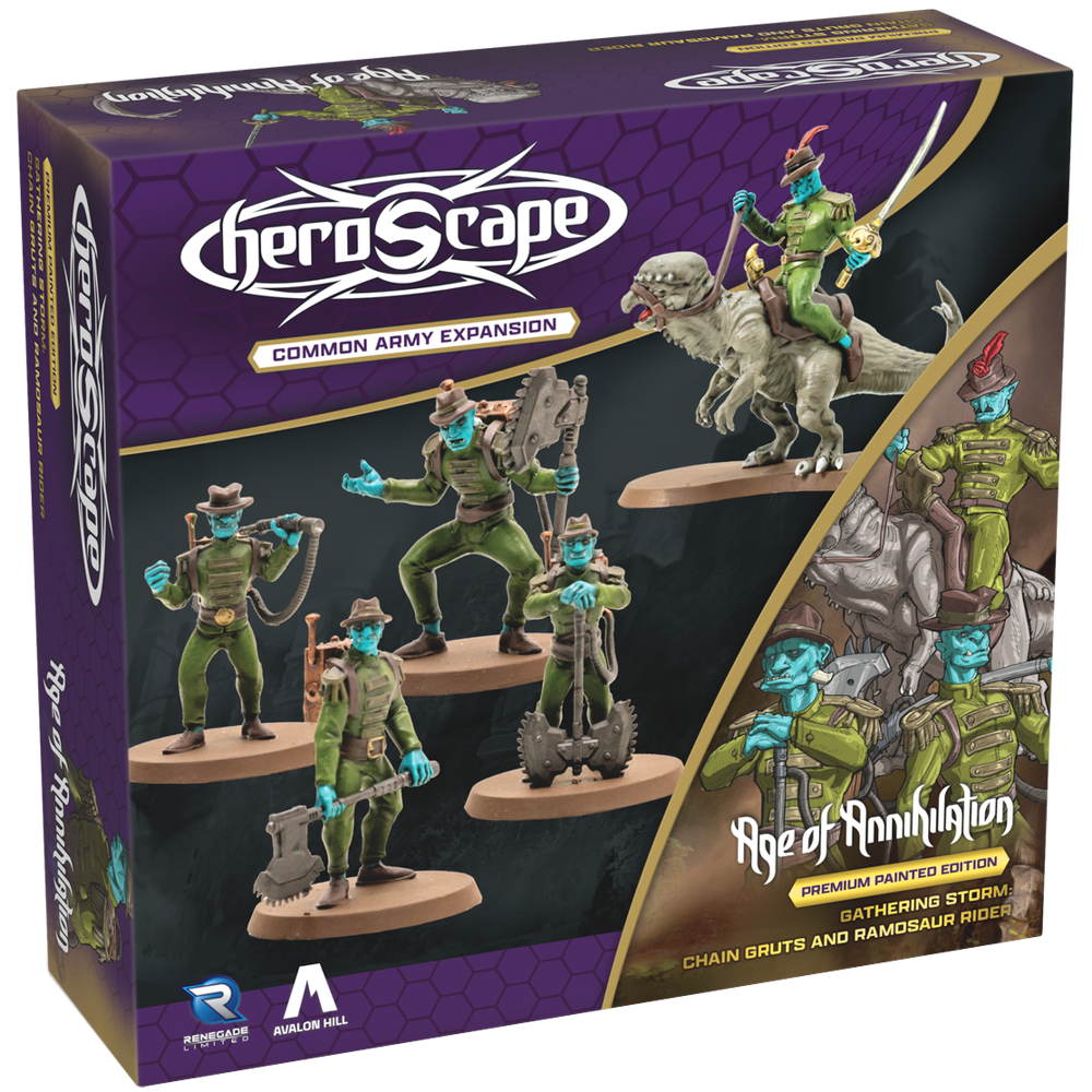 Heroscape: Age of Annihilation - Chain Gruts & Ramosaur Rider Army Expansion (Painted) (Preorder)