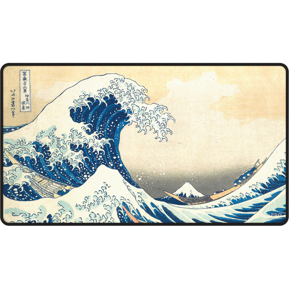 Ultra Pro Black Stitched Playmat: The Great Wave Off Kanagawa