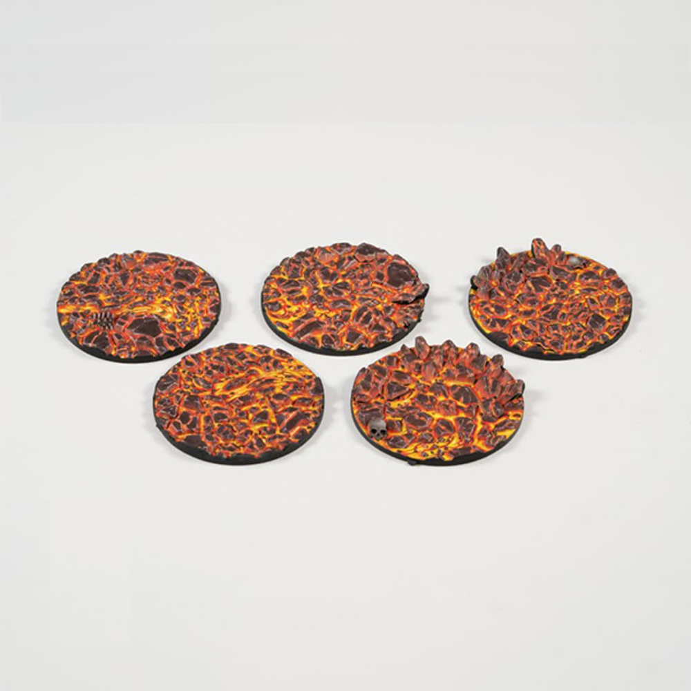 Battle Ready Toppers: Molten Lava - Round 40mm (5) (Preorder)