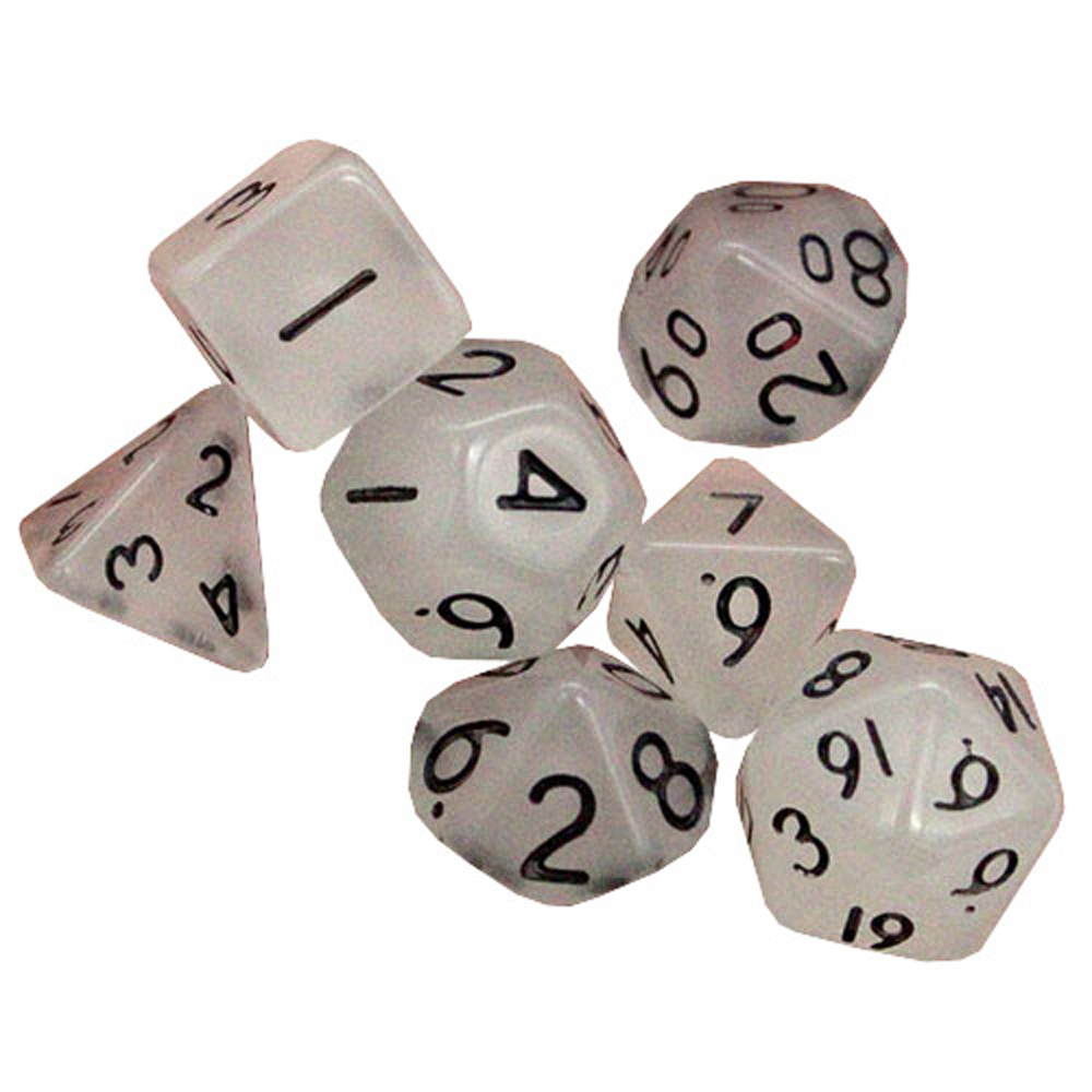 Game Plus Products 10mm Resin Dice: Glow-in-the-Dark - Ivory (7)