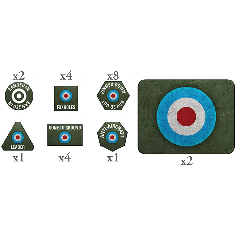 Flames of War WW2: British - Tokens & Objectives (22)