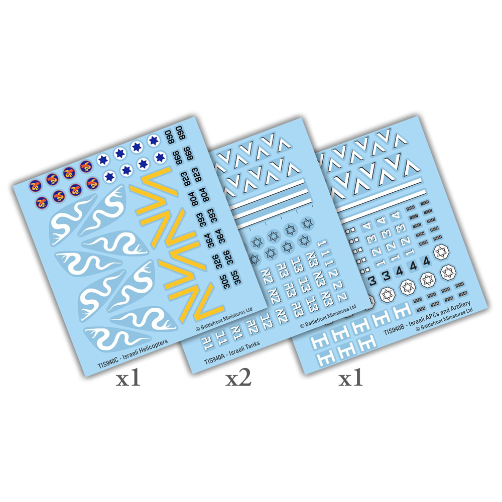 WWIII Team Yankee: Israeli - Decal Set