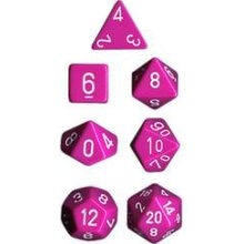 Chessex Dice Set: Opaque Light Purple w/White (7)