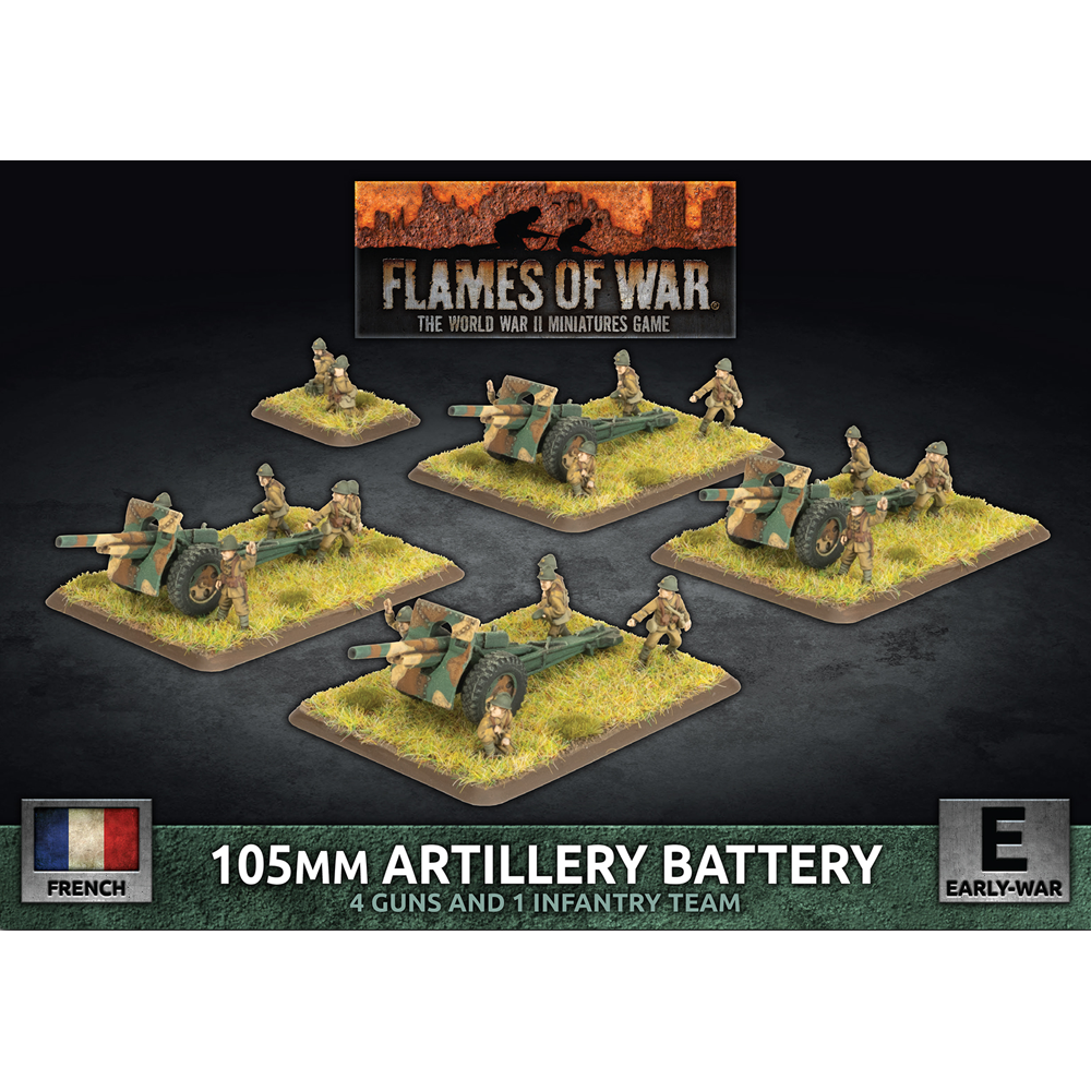 Flames of War WW2: French - 105mm Artillery Battery (Preorder)