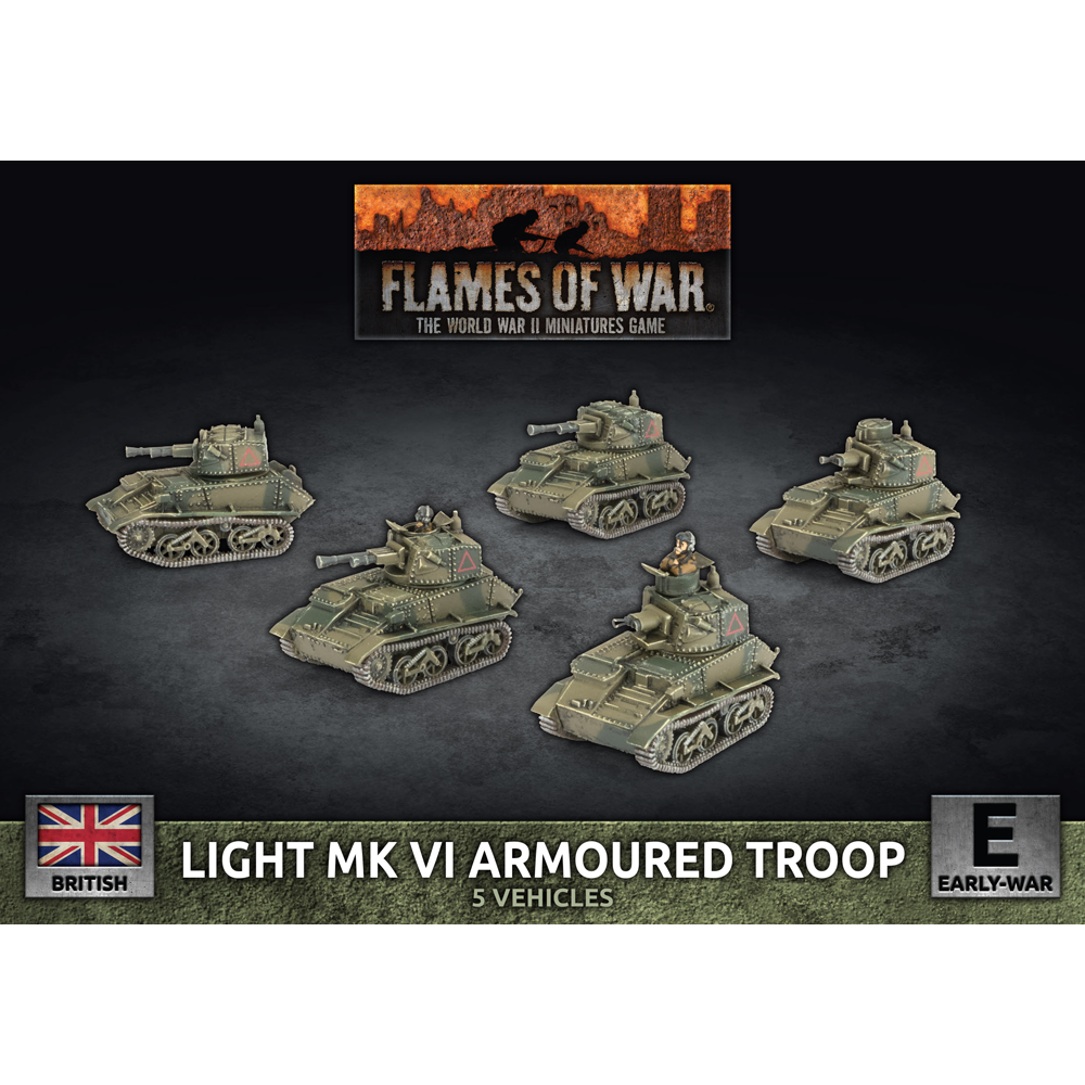Flames of War WW2: Light Mk VI Armoured Troop (Preorder)