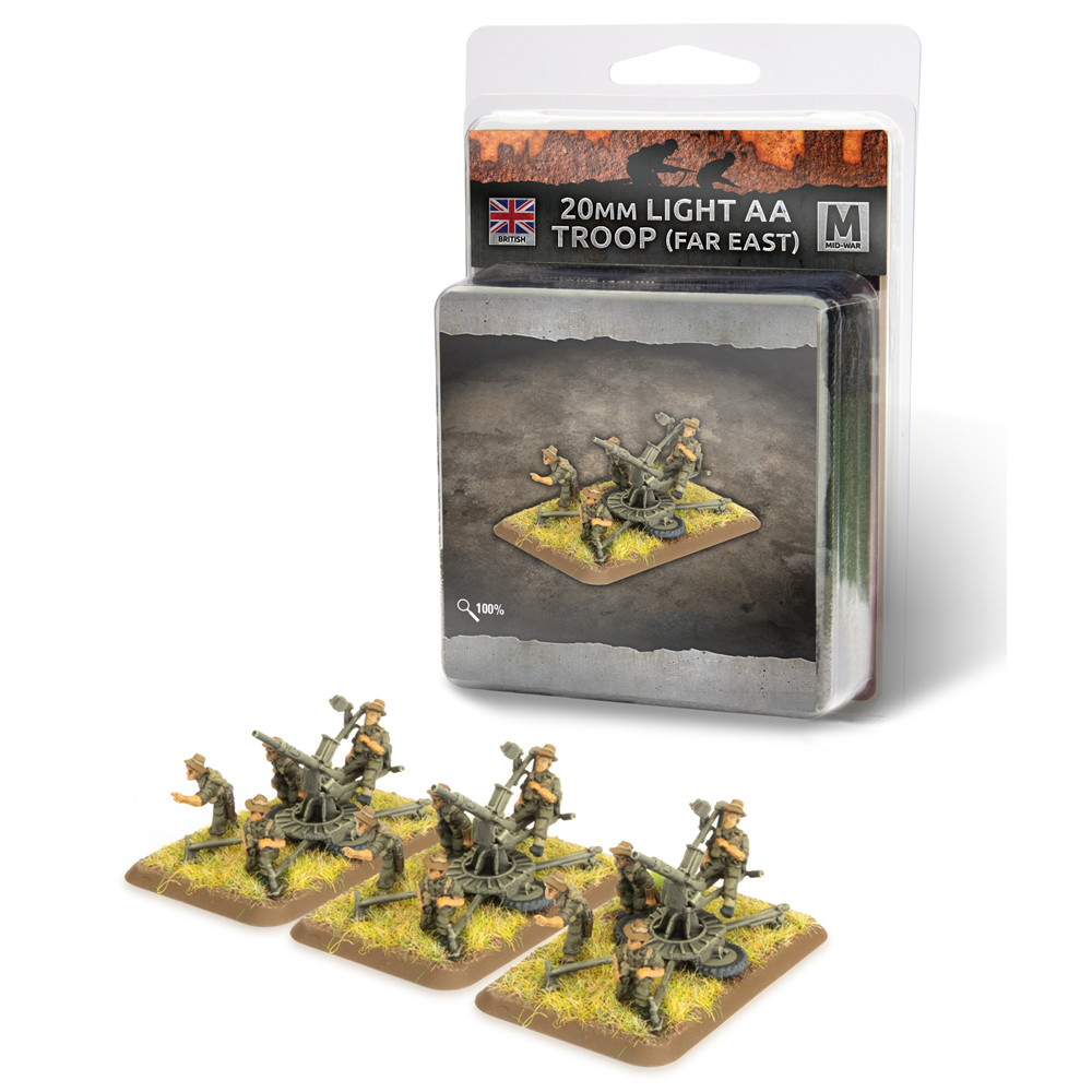 Flames of War WW2: British - 20mm Light AA Troop (Far East)
