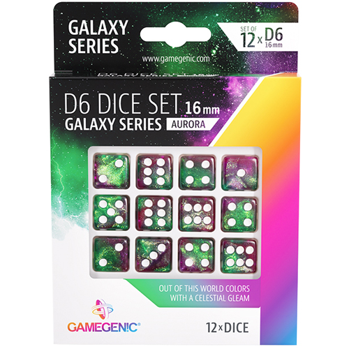 Galaxy Series 16mm d6 Set: Aurora (12) (Clearance)