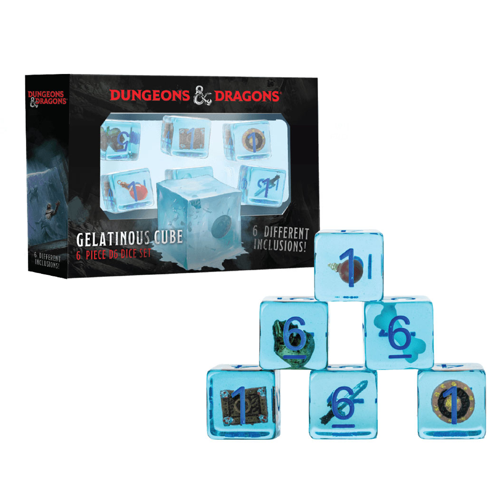 D&D Inclusion: 16mm Gelatinous Cube d6 (6)