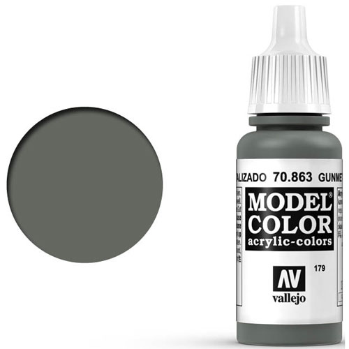 Vallejo Model Color Paint: Gunmetal Grey