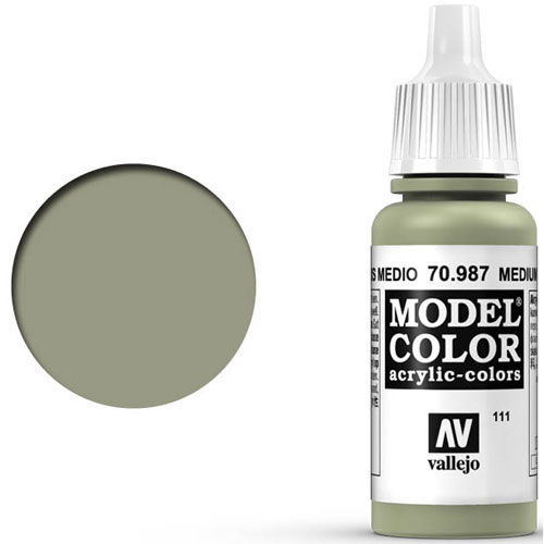 Vallejo Model Color Paint: Medium Grey