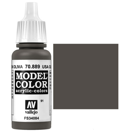 Vallejo Model Color Paint: Olive Brown (17ml)
