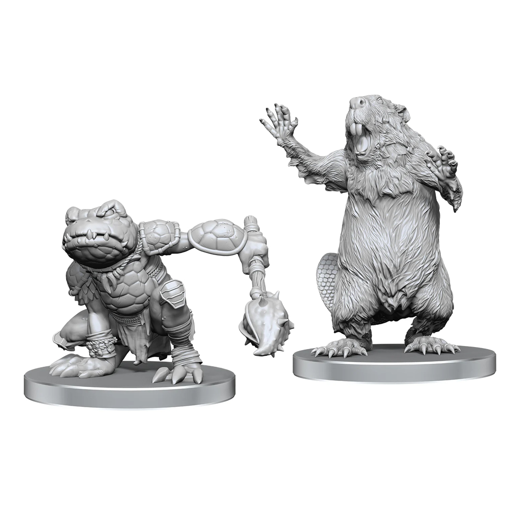 Pathfinder Battles Deep Cuts Unpainted Minis: W26 Boggard Scout & Castoroides