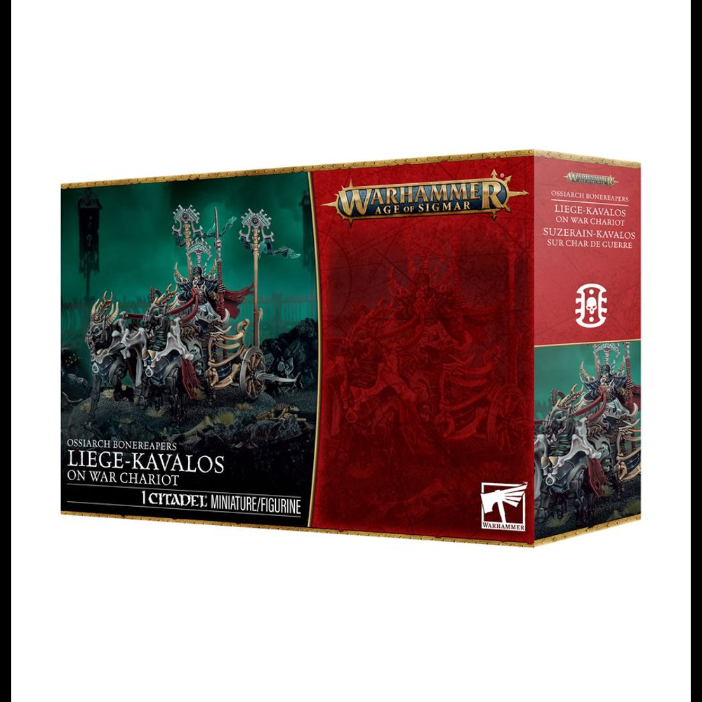 Warhammer Age of Sigmar: Ossiarch Bonereapers - Liege-Kavalos on War Chariot (New Arrival)