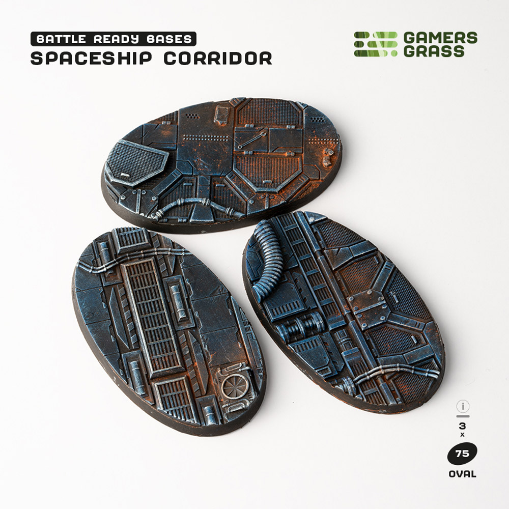 Battle Ready Bases: Spaceship Corridor - Oval 75mm (3)