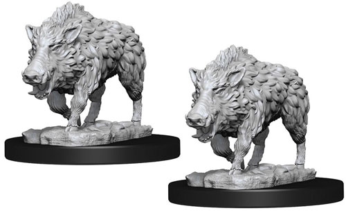 Wizkids Deep Cuts Unpainted Minis: W7 Wild Boar