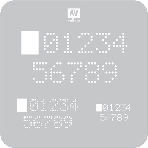Hobby Stencil: Sci-Fi Fantasy - Digital Numbers