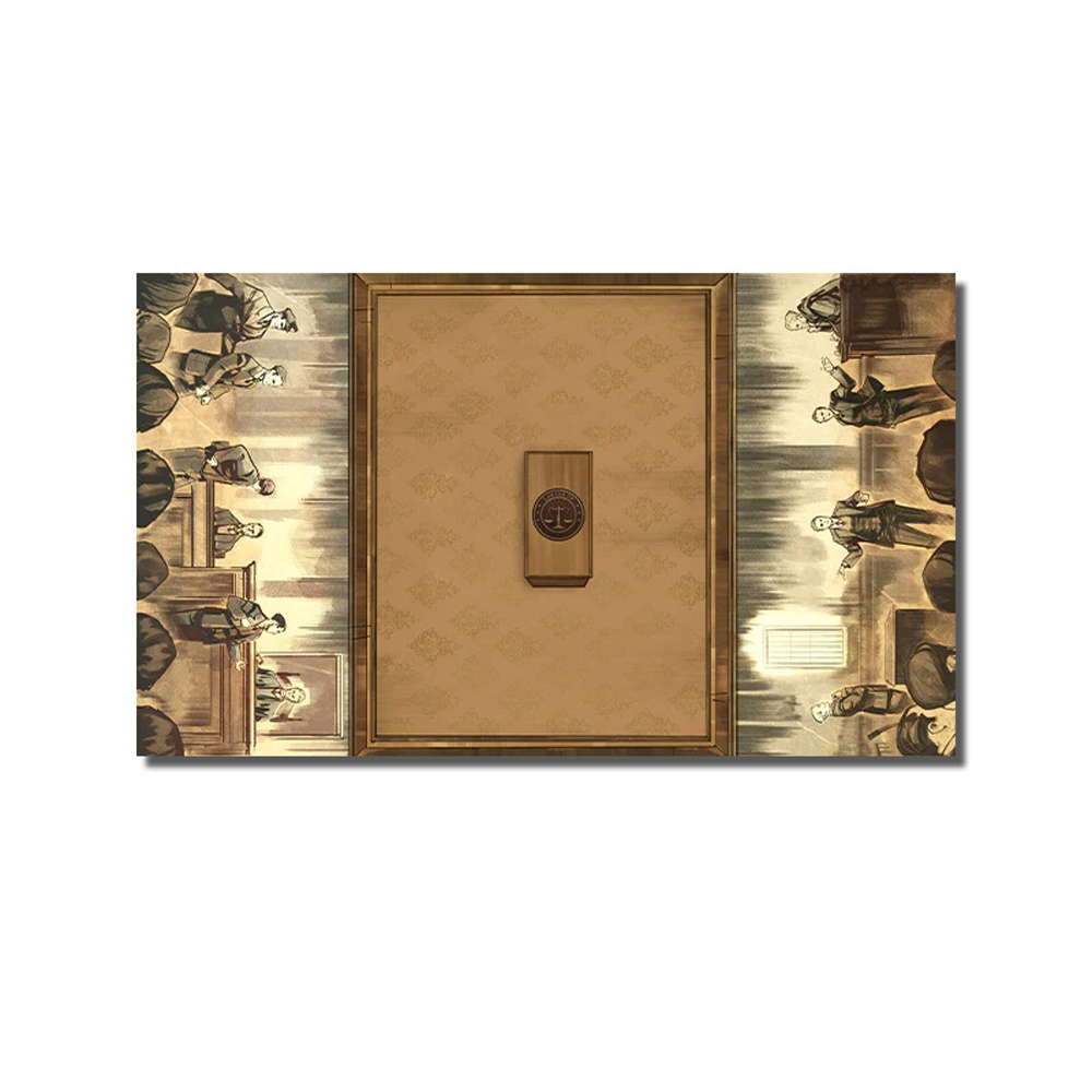 Lawyer Up Playmat: 1920's Courtroom