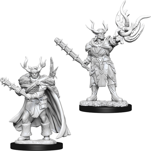 Pathfinder Battles Deep Cuts Unpainted Minis: W10 Male Half-Orc Druid