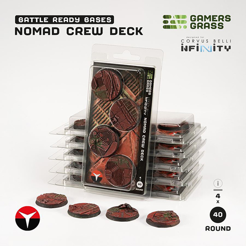 Battle Ready Bases: Nomad Crew Deck - Round 40mm (4)