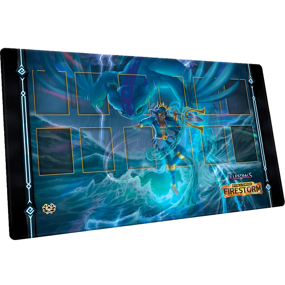 Elestrals Playmat: Divine Champions Firestorm - Poseidon & Majesea