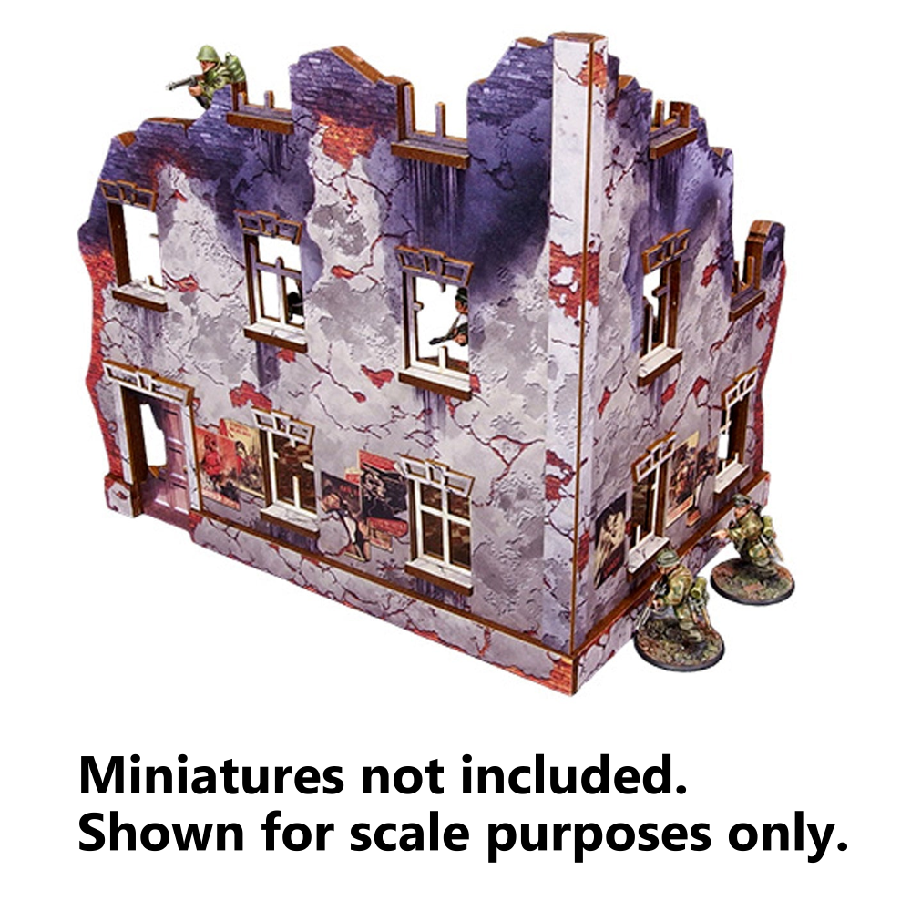 Bolt Action HDF Terrain: WW2 Ostfront Stalingrad - Ruined Univermag Left (with 3rd Floor) (Preorder)