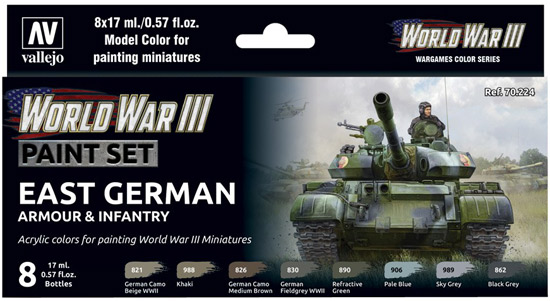 Vallejo Model Color Set: WWIII - East German Armour & Infantry