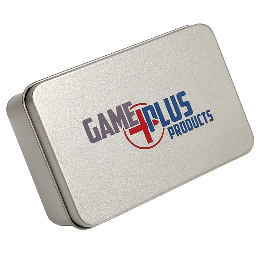 Game Plus Products Dice Box: Metal Tin for 7-Dice Set