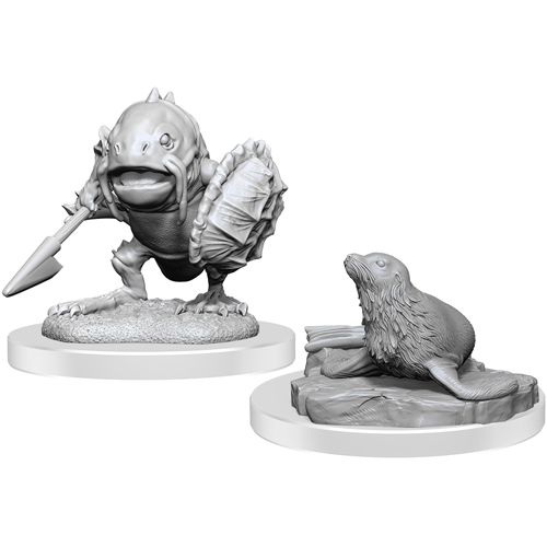 D&D Nolzur's Marvelous Unpainted Minis: W20 Locathah & Seal
