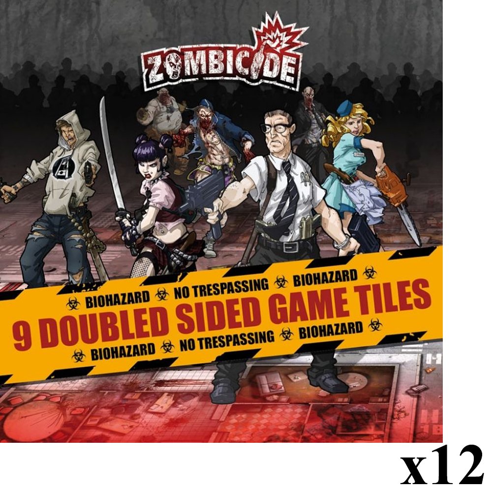 Zombicide: 9 Double Sided Game Tiles CASE (12)