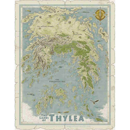 Odyssey of the Dragonlords RPG: Double-Sided Map of Thylea & Mytros (D&D 5E Compatible)