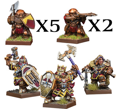 Kings of War Vanguard: Dwarf Warband Set