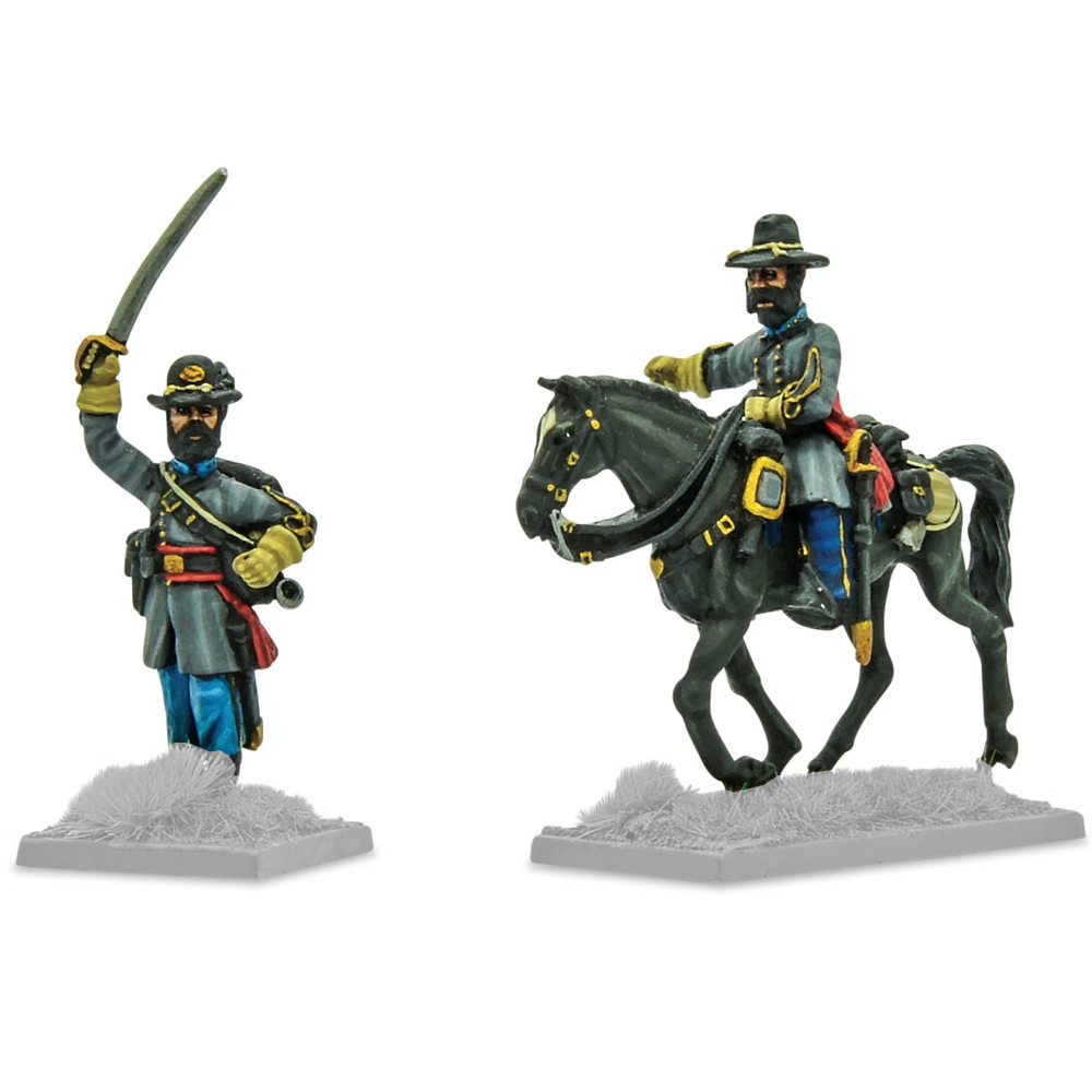 Black Powder: ACW - Confederate Officers Advancing (Foot & Mounted) B (Last Chance)