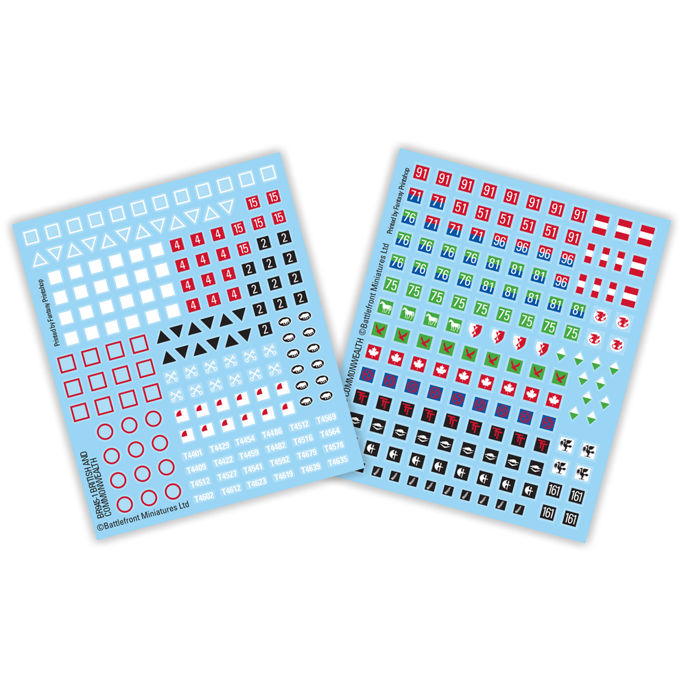 Flames of War WW2: British - Decal Set (New Arrival)