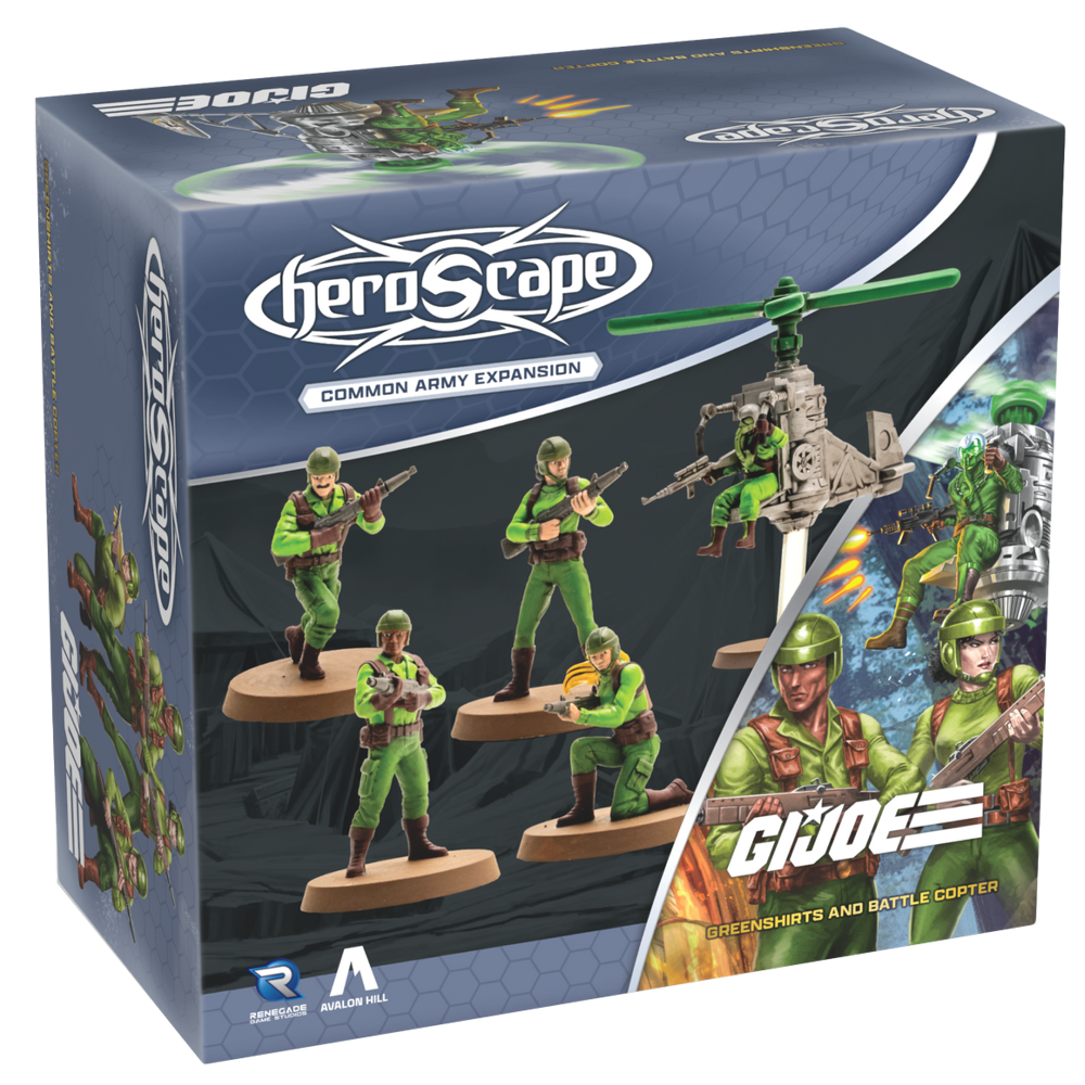 G.I. JOE Heroscape: Greenshirts & Battle Copter Army Expansion (Unpainted) (Preorder)