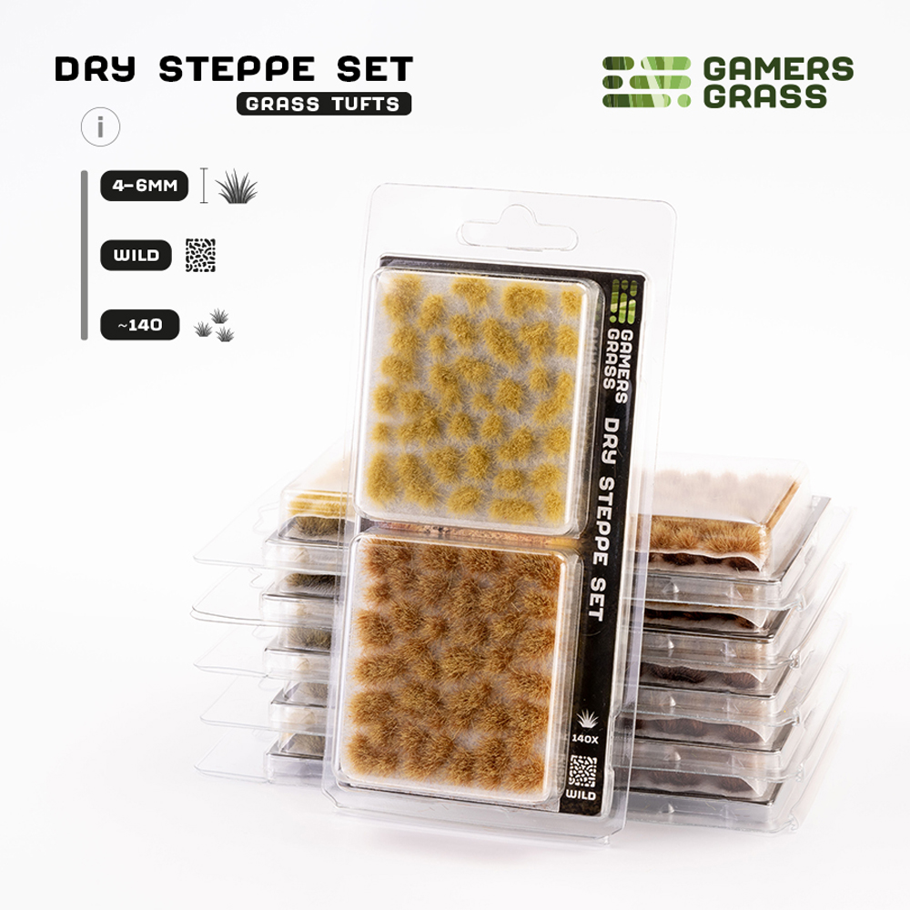 Gamers Grass Tufts: Dry Steppe Set - Wild