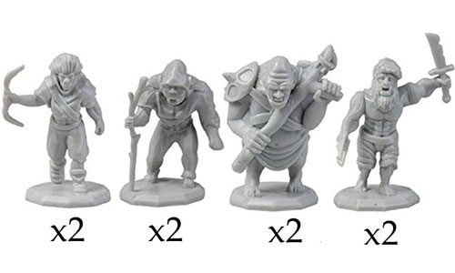 Monster Adventure Minis: Unpainted - Orcs (8)