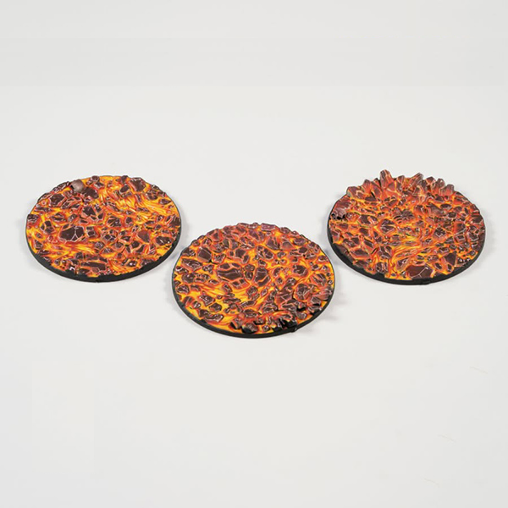 Battle Ready Toppers: Molten Lava - Round 50mm (3) (Preorder)