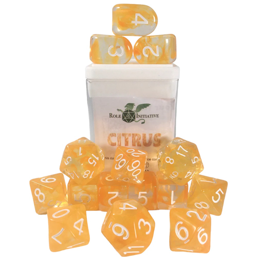 R4I Dice w/Arch'd4: Diffusion - Citrus w/ White (15) (Last Chance)