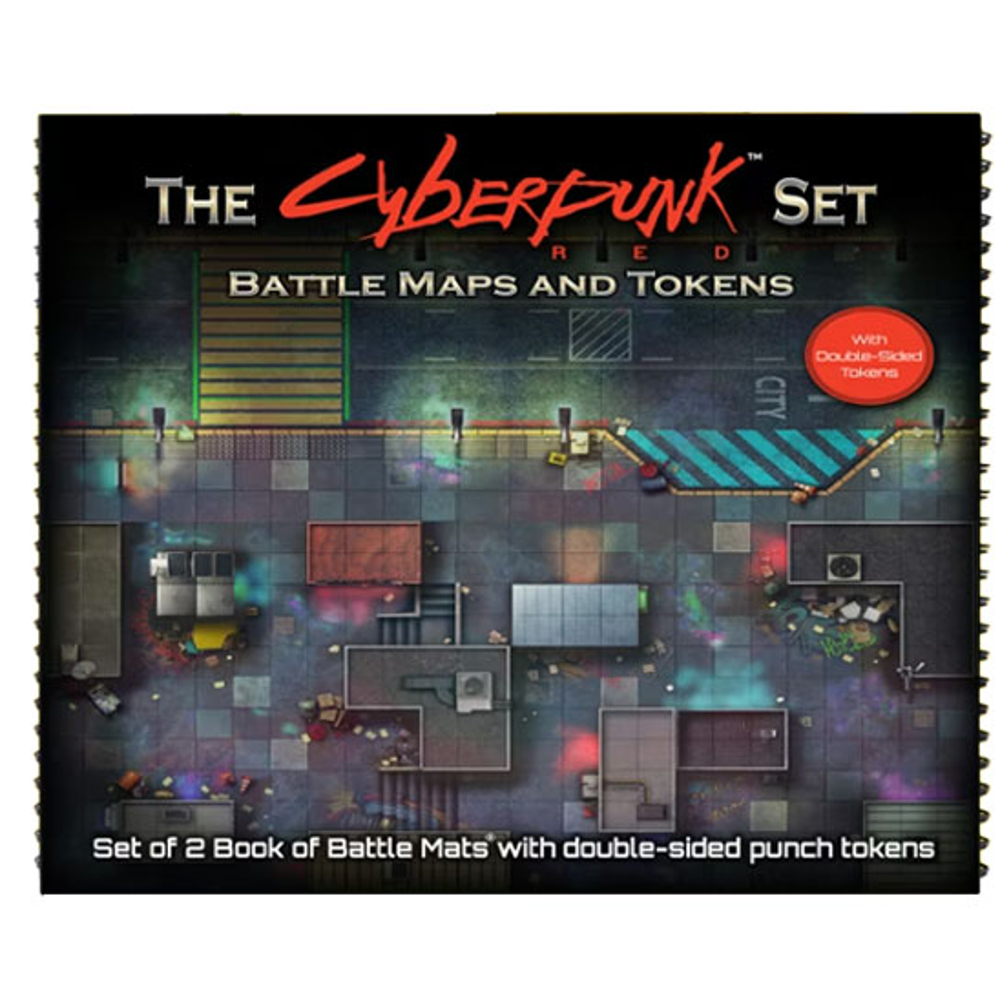 Cyberpunk RED: Book of Battle Mats & Tokens (Preorder)