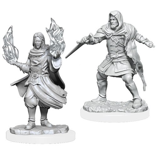 Critical Role Unpainted Minis: W1 Hollow One Rogue & Sorcerer
