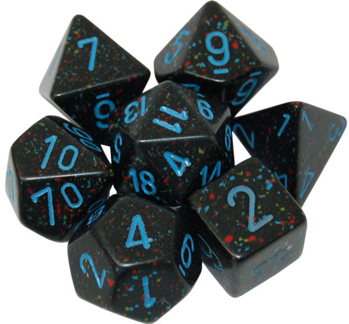 Chessex Dice Set: Speckled Blue Stars (7)