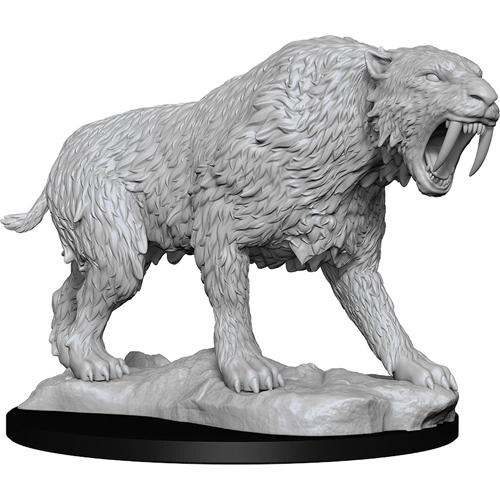 WizKids Deep Cuts Unpainted Minis: W14 Saber-Toothed Tiger