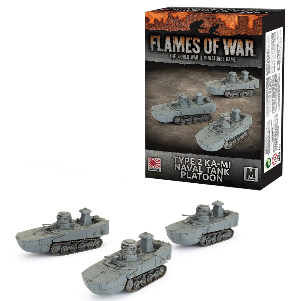 Flames of War WW2: Japanese - Type 2 Ka-Mi Naval Tank Platoon