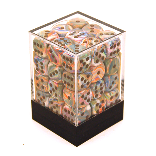Chessex 12mm d6 Set: Festive Vibrant w/ Brown (36)